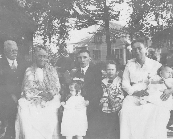 1916 - with Holly, Father in middle, with Pearl, Grandma on RT end
