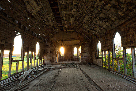Hurricane Lake Church Interior, 12x18, photograph on aluminum, edition of 5, $500